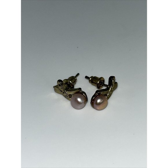 Vintage Lot Of 8 Gold Tone Pierced Earrings w/ Faux Pearls Unbranded - Picture 12 of 12